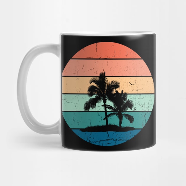 Retro Sunset with Palm Tree silhouette by DyrkWyst